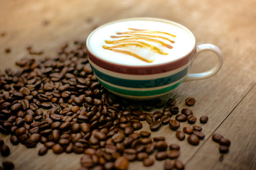 roasted coffee beans, can be used as a background.