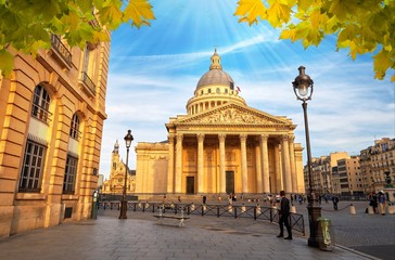 Pantheon In Latin Quartier, Paris France - obrazy, fototapety, plakaty