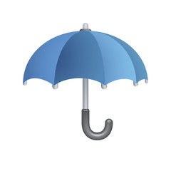Blue Umbrella - Novo Icons. A professional, pixel-aligned icon designed on a 32 x 32 pixel grid and redesigned on a 16 x 16 pixel grid for very small sizes.