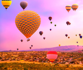 balloons CappadociaTurkey. Mountain