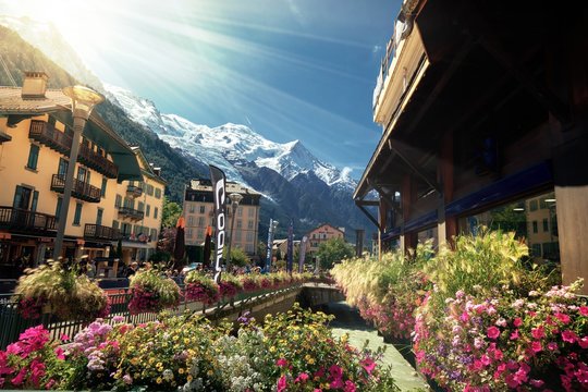 Beautiful Landscape in Chamonix France Alps.