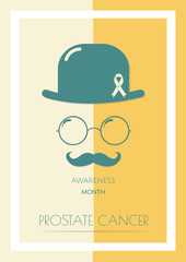 Obraz na płótnie Canvas Prostate cancer awareness month poster
