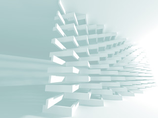 Abstract Modern White Architecture Background