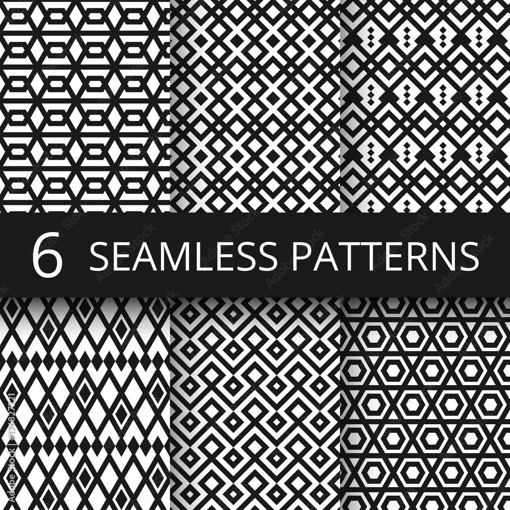 Poster abstract arabic geometric vector seamless patterns. arab architecture islamic repeating texture