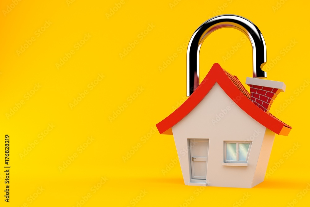 Poster house padlock