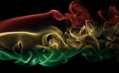 Fototapeta na wymiar Bolivia national smoke flag