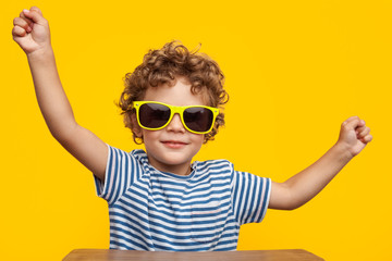 Cute boy in sunglasses