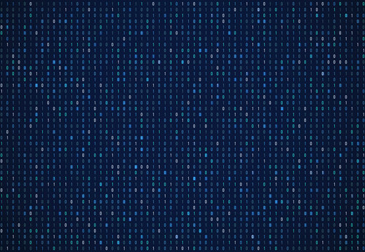 Binary code technology abstract background. Internet security, data  encryption, computer dark blue wallpaper. Cryptographic, cryptocurrency.  Stock Vector | Adobe Stock