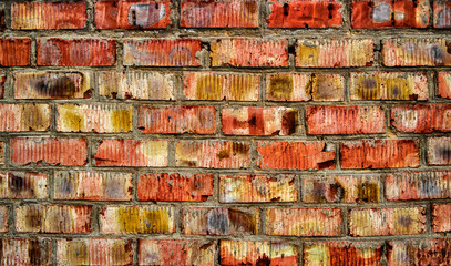 Old brick wall texture background. Grunge brick