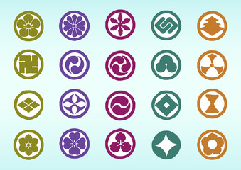 少し歪んでいて味のある家紋風アイコン