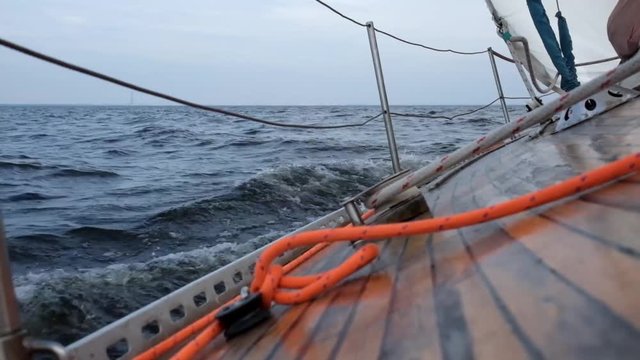 sailing yacht in osean or sea