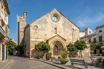 Fototapeta na wymiar San Dionisio church at the Asuncion square in Jerez de la Frontera, Spain