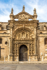 Fototapeta na wymiar Facade of Priory church in El Puerto de Santa Maria town, Spain