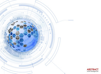 Obraz premium Abstract science vector background with hexagons.