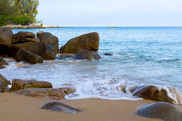 Small calm Hua beach on Phuket island