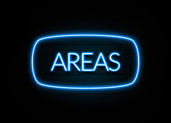 Areas  - colorful Neon Sign on brickwall