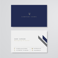 Business card flat design template vector