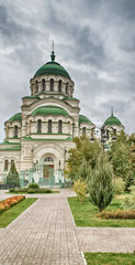 The sky with clouds over cathedral of the Saint prince of Vladimir.