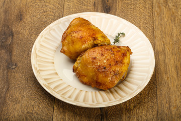 Roasted chicken thighs