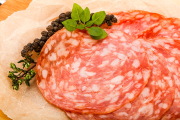 Sliced salami