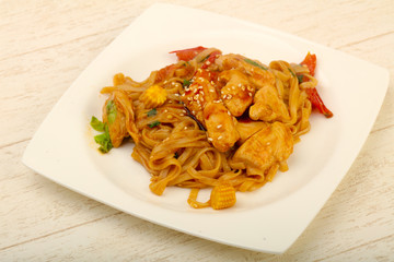 Udon with chicken