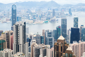 Hong Kong city, photo taken from Victoria Peak