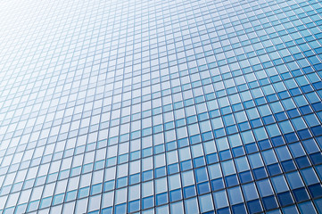 Business office and corporate background. Shiny, new and modern glass building. Window pattern.