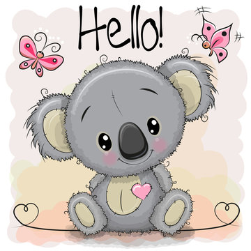Greeting card Cute Cartoon Koala