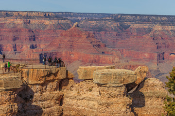 Ausblick von Grand Canyon Südseite im Winter