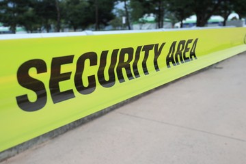 Security area sign