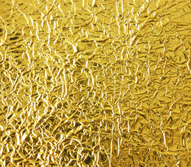 shiny yellow gold foil texture background