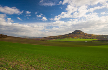 Oblik hill in Central Bohemian Highlands, Czech Republic