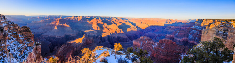 Panorama vom Grand Canyon Südseite im Winter