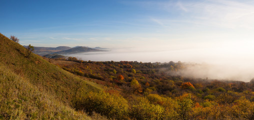 Misty morning in Central Bohemian Highlands, Czech Republic