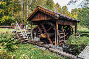 Fototapeta na wymiar Very old water driven iron works in Sweden