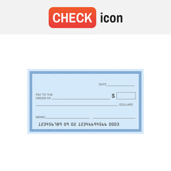 check blank paper. Blank check vector sign