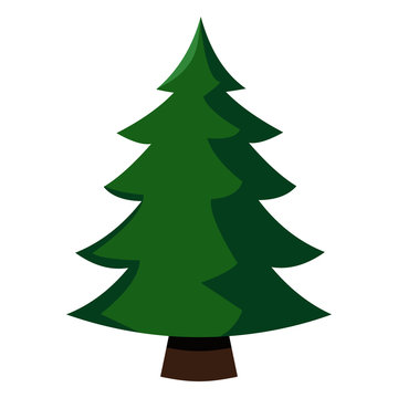 Vector Single Color Icon - Pine Tree
