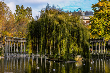 Fototapeta premium Parc Monceau en automne, Paris
