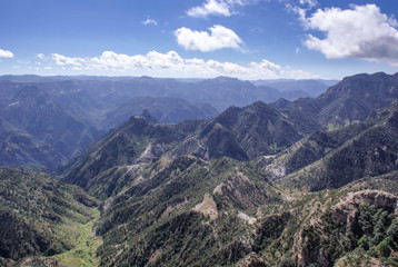 Landscapes of Copper Canyons in Chihuahua, Mexico