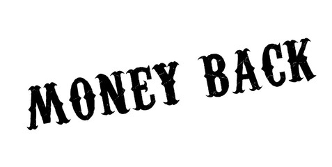 Money Back rubber stamp. Grunge design with dust scratches. Effects can be easily removed for a clean, crisp look. Color is easily changed.