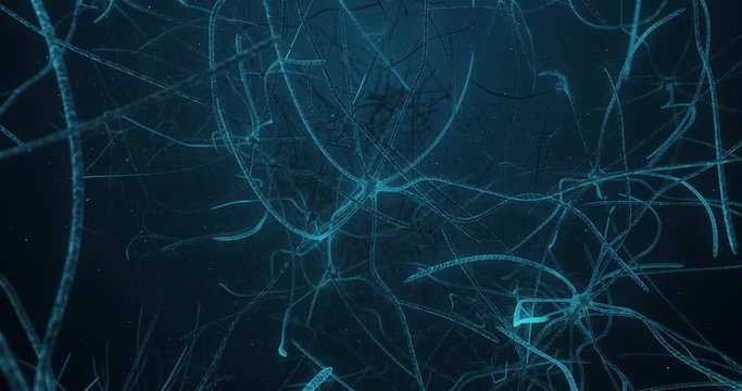 Travelling through neuronal tissue with synapse process in neurons