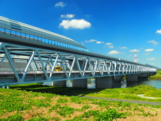 葛飾大橋と東京外環自動車道