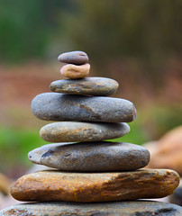 Fototapeta na wymiar Balanced Rock Zen Stack