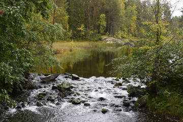 Broken stranded boat