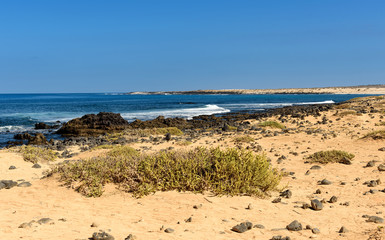 Fototapeta na wymiar landscape at the Graciosa island, Lanzarote, Canary islands, Spain