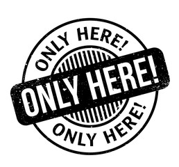 Only Here rubber stamp. Grunge design with dust scratches. Effects can be easily removed for a clean, crisp look. Color is easily changed.