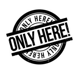 Only Here rubber stamp. Grunge design with dust scratches. Effects can be easily removed for a clean, crisp look. Color is easily changed.