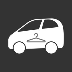 Isolated electric car with a hanger