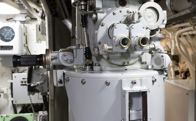 Interior of an old submarine - Command room