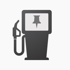 Isolated fuel pump with a push pin